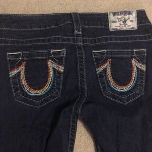 True religion size 26 rainbow pocket skinny